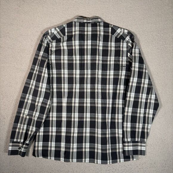 G Star Raw Plaid Button Up Shirt Men’s Size XL Embroidered Windowpane - Picture 9 of 11